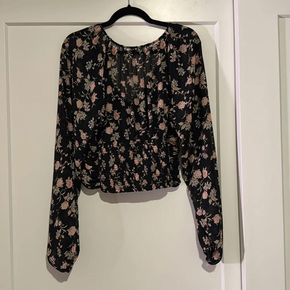 Free People Final Rose Long Sleeve Top